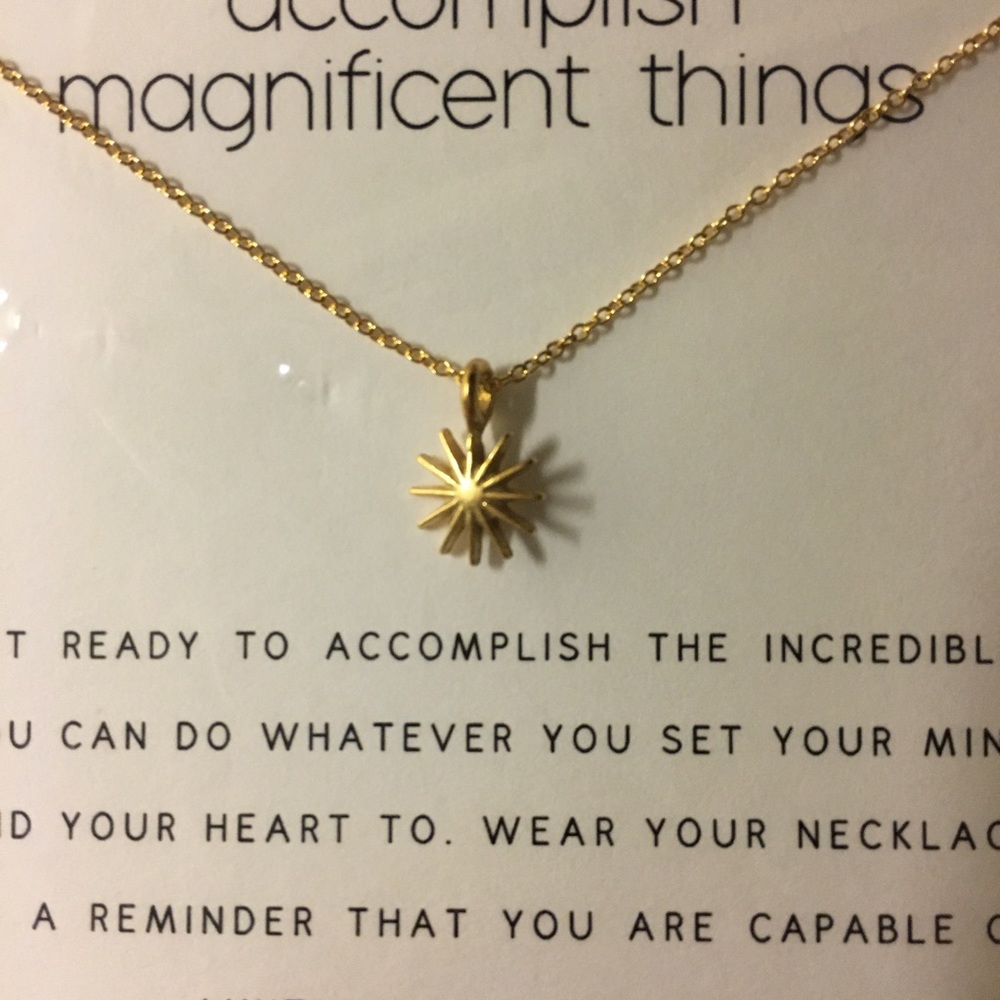 Dogeared Accomplish Dainty Delicate Gold Necklace